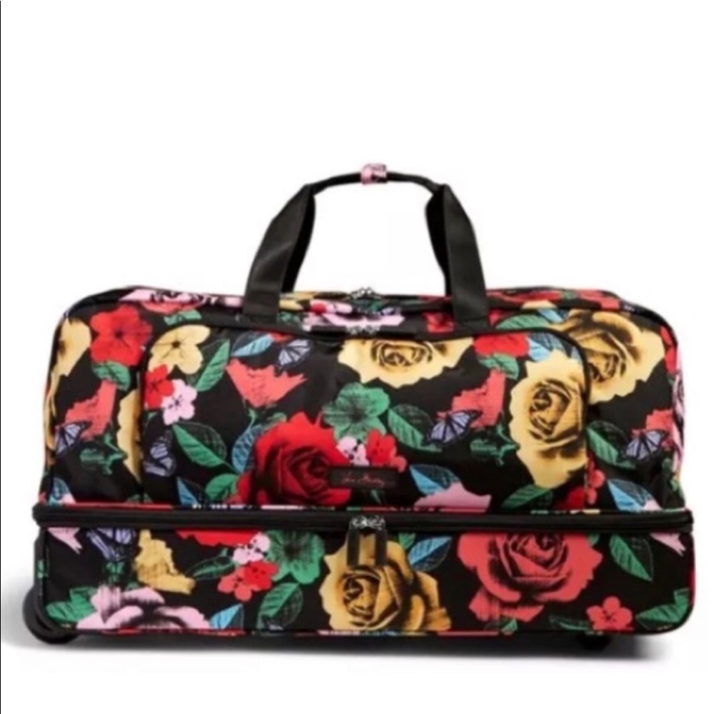 Vera Bradley Havana Dots Wheeled Duffel